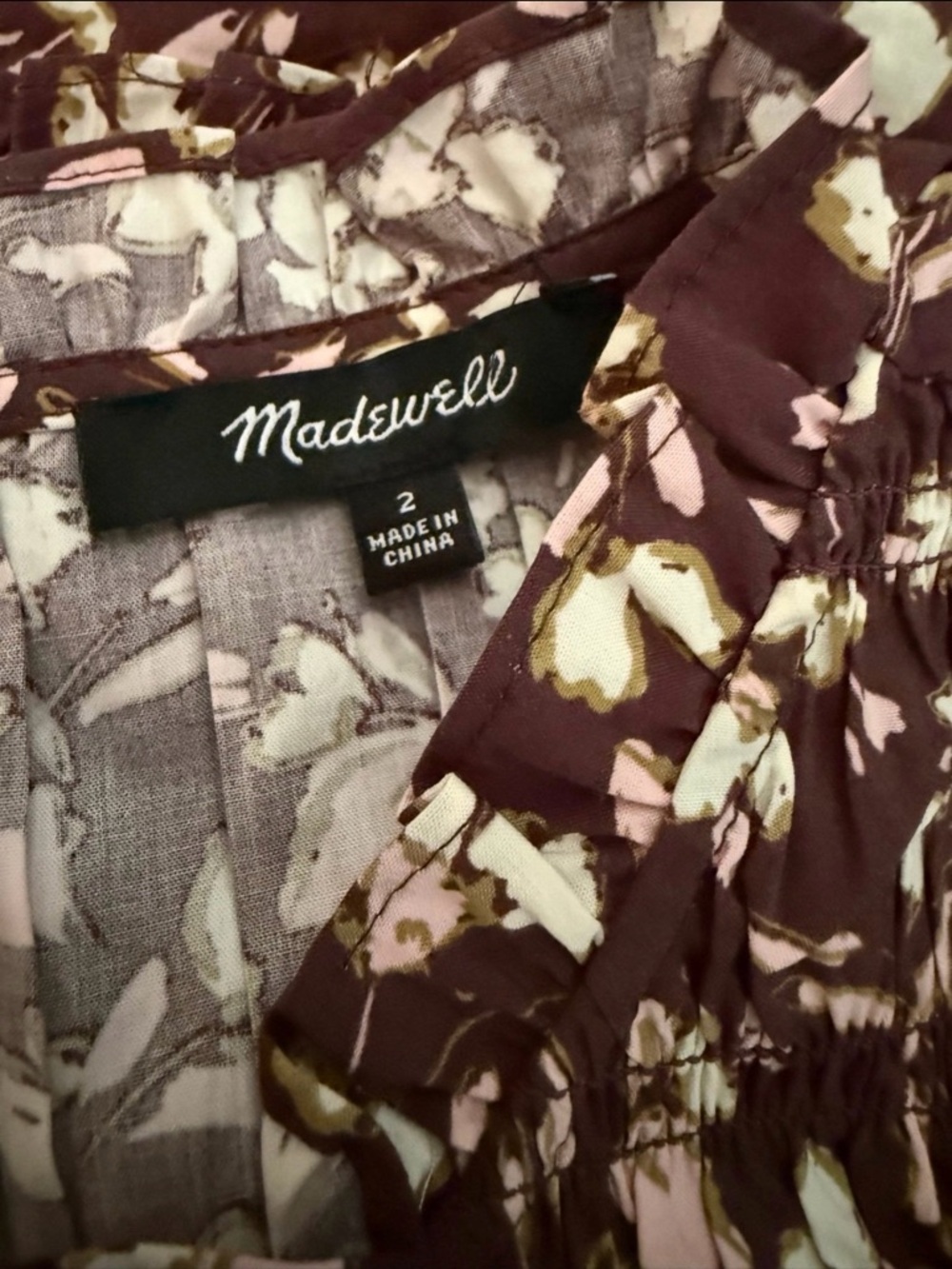 Madewell Sleeveless Brown Floral Midi Dress - Picture 7 of 15